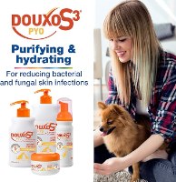 דוקסו DOUXO S3 pyo – שמפו אנטיבקרטריאלי לחיטוי העור 200 מ”ל