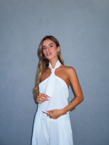TIE TOP- WHITE