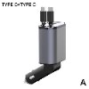 2 כבלים של Type c - מטען מהיר לרכב 4 ב-1 TurboDrive