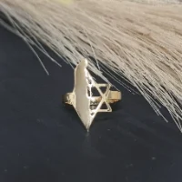 טבעת ארץ ישראל ומגן דוד עם/בלי חריטה