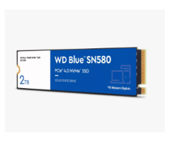 דיסק פנימי WD Blue SN580 2TB Nvme Gen4 2280 Up to 4150MB/s