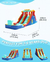 מתנפח מים עם מגלשה כפולה W73062  מבית Doctor Dolphin