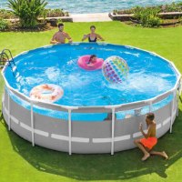 בריכה עגולה Prism Frame עם חלון ‎427×107‎ ס״מ | INTEX | מק״ט ‎26722‎ | כולל משאבה, סולם וכיסויים |