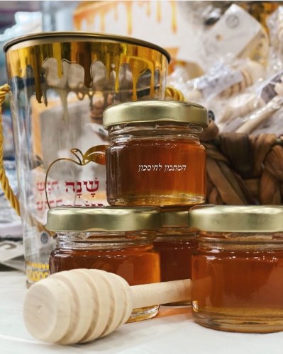 10יח צנצנת דבש זכוכית 30 גרם