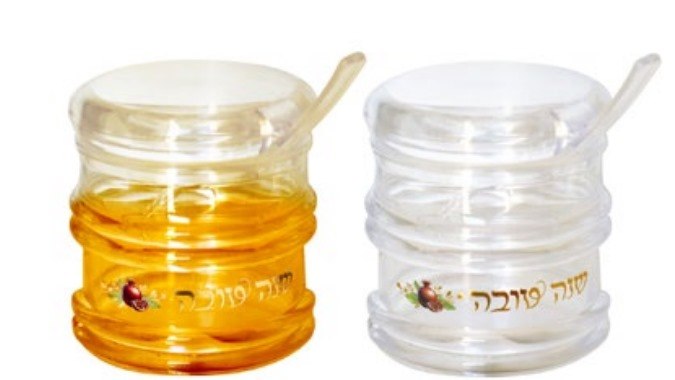 צנצנת דבש + כפית