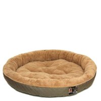מיטה ענקית עגולה לכלב 120*120 ס"מ - AKC צבע חום בהיר