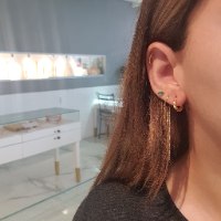 עגילי חישוק קטנים מסובבים 1.3 סמ