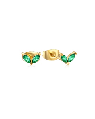 Sami Earrings Gold Green