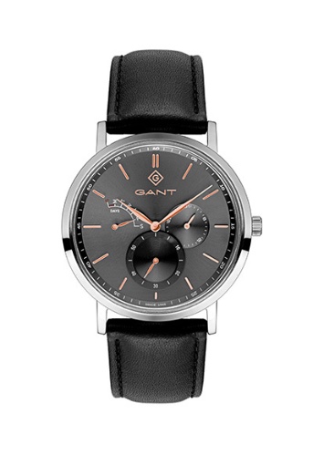 שעון Gant Ashmont עור שחור/אפור לגבר