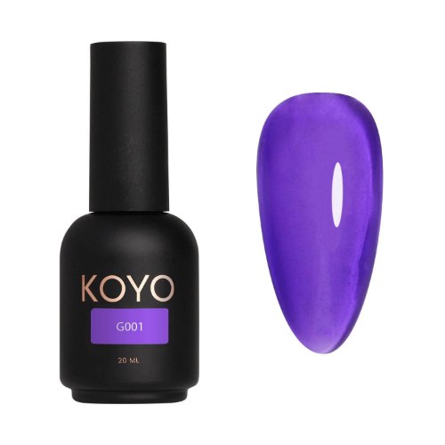 לק ג'ל KOYO גוון G001 – אפקט זכוכית חצי שקוף