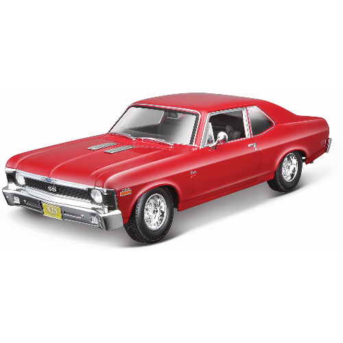 מאיסטו - שברולט נובה  אדום - MAISTO CHEVROLET NOVA  SS 1970  1:18