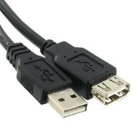כבל מאריך USB2.0 זכר A לחיבור USB2.0 נקבה A באורך 0.5 מטר