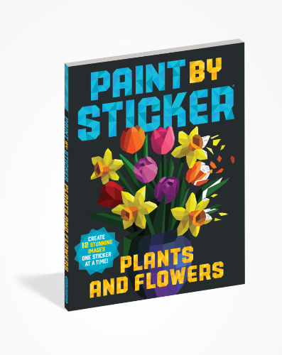 ספר יצירה מדבקות Paint by sticker plants and flowers