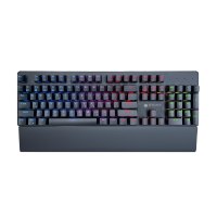 מקלדת גיימינג מכאנית חוטית עם משענת יד Miracase MMCK200 – Type-C מקלדת שחורה עם תאורת מקשים צבעונית ומשענת יד מחוברת