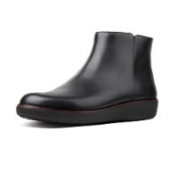 מגפוני ZIGI עור שחור עם רוכסן פיטפלופ FITFLOP
