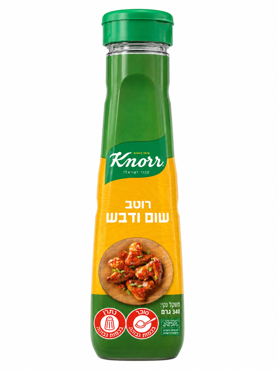 רוטב שום ודבש ללא גלוטן 340 מ"ל - קנור