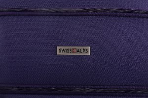 סט 3 מזוודות SWISS ALPS בד קלות וסופר איכותיות - צבע סגול כהה