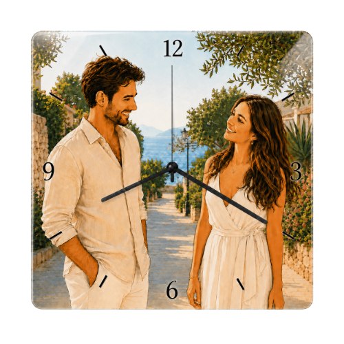 שעון קיר מרובע - קריקטורה – מידה 33*33