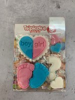 קישוט מבצק סוכר - בן או בת (גילוי מן עובר)
