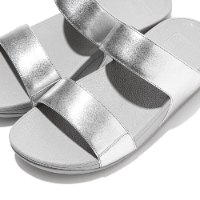 לולו סלייד כסף רצועות חלקות פיטפלופ FITFLOP