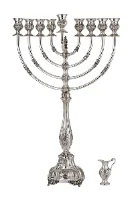 חנוכיה מכסף טהור ויטראז