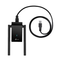 כרטיס רשת Tp-Link Archer TX20U Plus AX1800 USB – מתאם שחור עם אנטנות מתקפלות וכבל USB מחובר