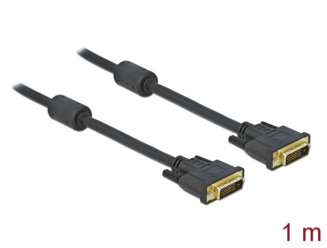 כבל מסך Delock Cable DVI 24+1 Male To DVI 24+1 Male  1 m