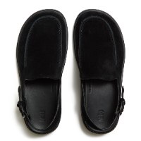 ג'ן FF מיול עם רצועה אחורית זמש שחור FITFLOP Gen-FF Mule With Back Strap פיטפלופ