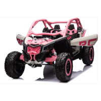 באגי 24V ממונעת אורגינל CAN AM MAVERICK 2X4 בצבע ורוד