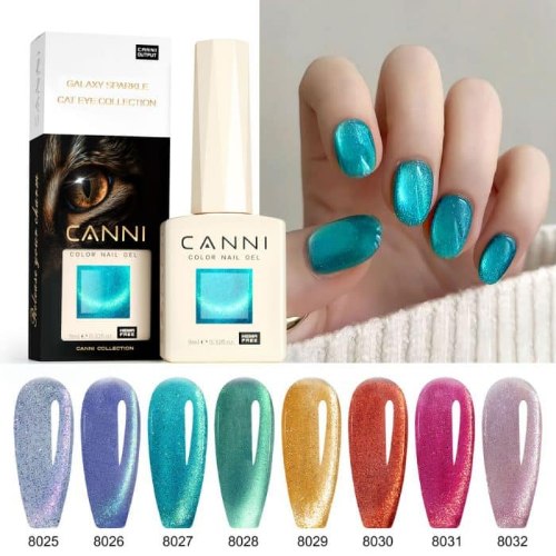 D cat eye galaxy gaze CANNI עין החתול– סט 8 יחידות 9 מ”ל + מגנט Hema free