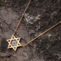 שרשרת תנ"ך זהב עם יהלומים