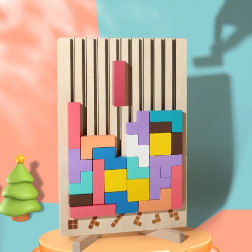 פאזל טטריס מעץ WoodTris