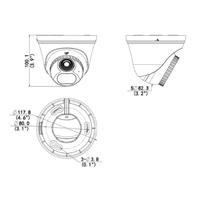 מצלמת כיפה טורט קבועה 2.8 מ"מ 4MP Dual-light זווית רחבה דגם IPC-T134-AF28-DL-ECO מבית UNIARCH