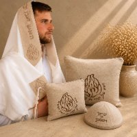 סט טלית ותפילין בהמה דקה מהודר כיסויים דמוי עור איכותיים