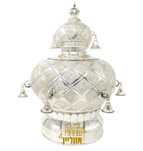 כתר לספר תורה דגם יהלום מלא G9-טבול בכסף -מורשת