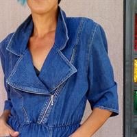 שמלת ג'ינס אייטיזית מדהימה מידה L/XL