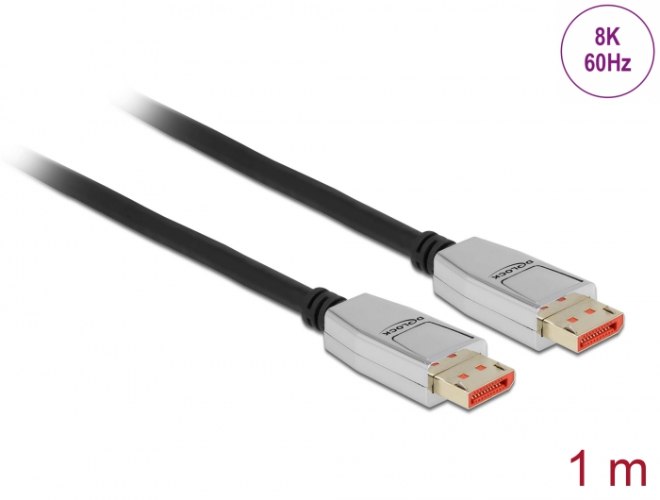 כבל מסך Delock DisplayPort 1.4 HDR Cable 8K 60 Hz 1 m