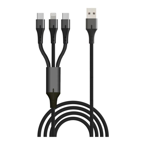 כבל טעינה 3 ב-1 עם 2xUSB-C ו-Lightning Miracase