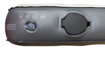 מזרן מתנפח ליחיד כולל משאבה צבע אפור Glamp GSSAB22 – שסתום ניפוח ופתח למשאבה בצד המזרן