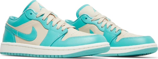 Wmns Air Jordan 1 Low Tropical Teal Sandy Beige