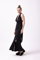 שמלת Bali - פליסה שחור