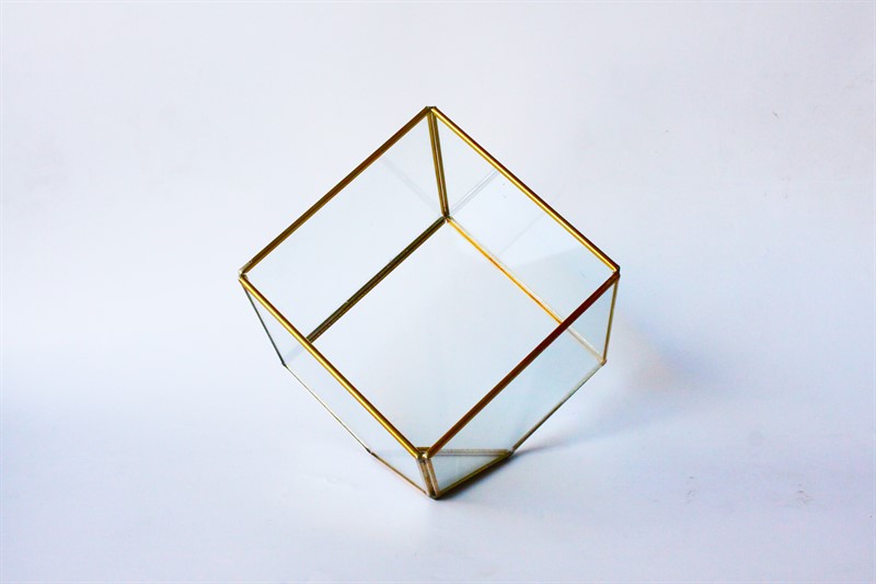 טרריום זכוכית-מרובע