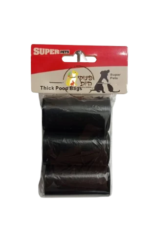 שקיות לאיסוף צרכים לכלבים - 3 גלילים Super Pets