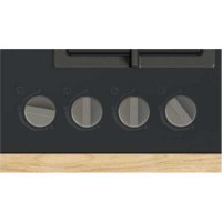 כיריים גז 4 להבות 60 ס"מ BOSCH דגם PNK6B6K40Y בוש זכוכית שחורה