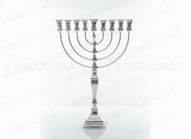 חנוכיה חרמון L מכסף טהור  -  49 ס"מ