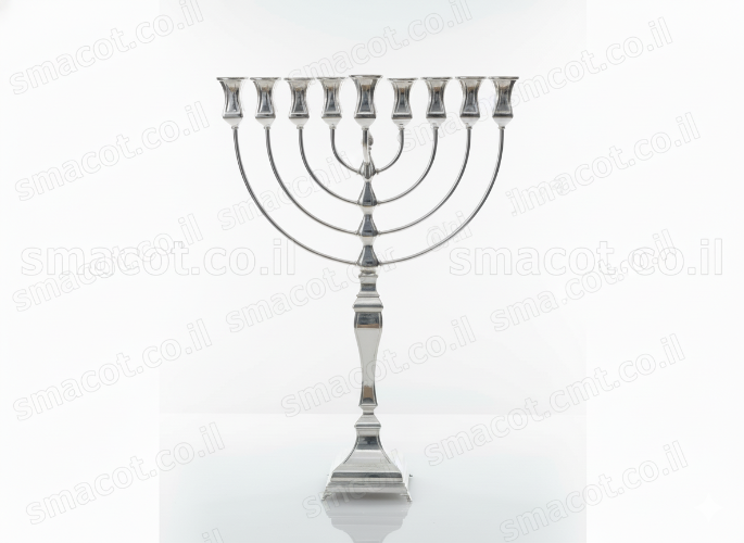 חנוכיה חרמון L מכסף טהור  -  49 ס"מ