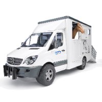 ברודר - משאית מרצדס להובלת חיות - 02533 Bruder MB animal transporter