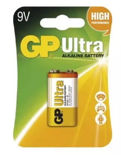 GP Alkaline Ultra 9V Battery 9V סוללה 6LR61,6F22, R22 9 VOLT