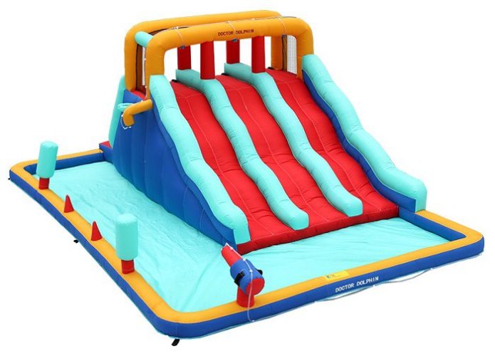 מתנפח מים עם מגלשה תלת מסלולית W73068 מבית Doctor Dolphin