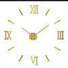 דגם 11 - זהב - שעון קיר ענק בהדבקה
